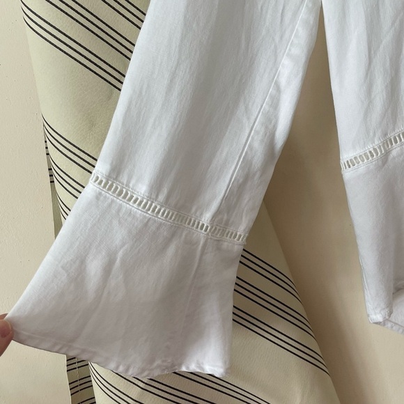Anthropologie Cloth & Stone White Bell Sleeve Blouse - Picture 4 of 4